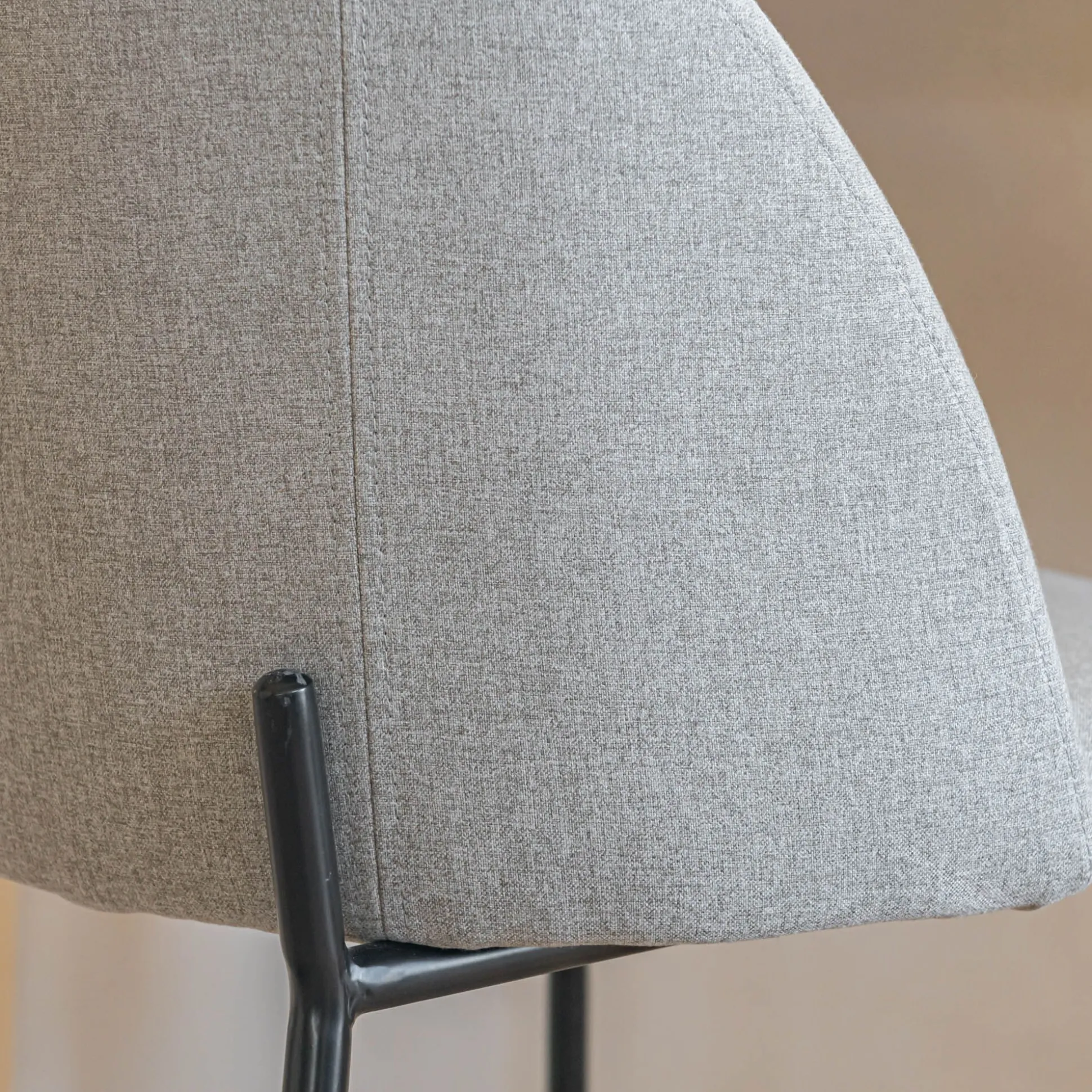 Chaise de bar en tissu H66cm - beige