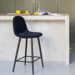 Chaise de bar - noir H66cm