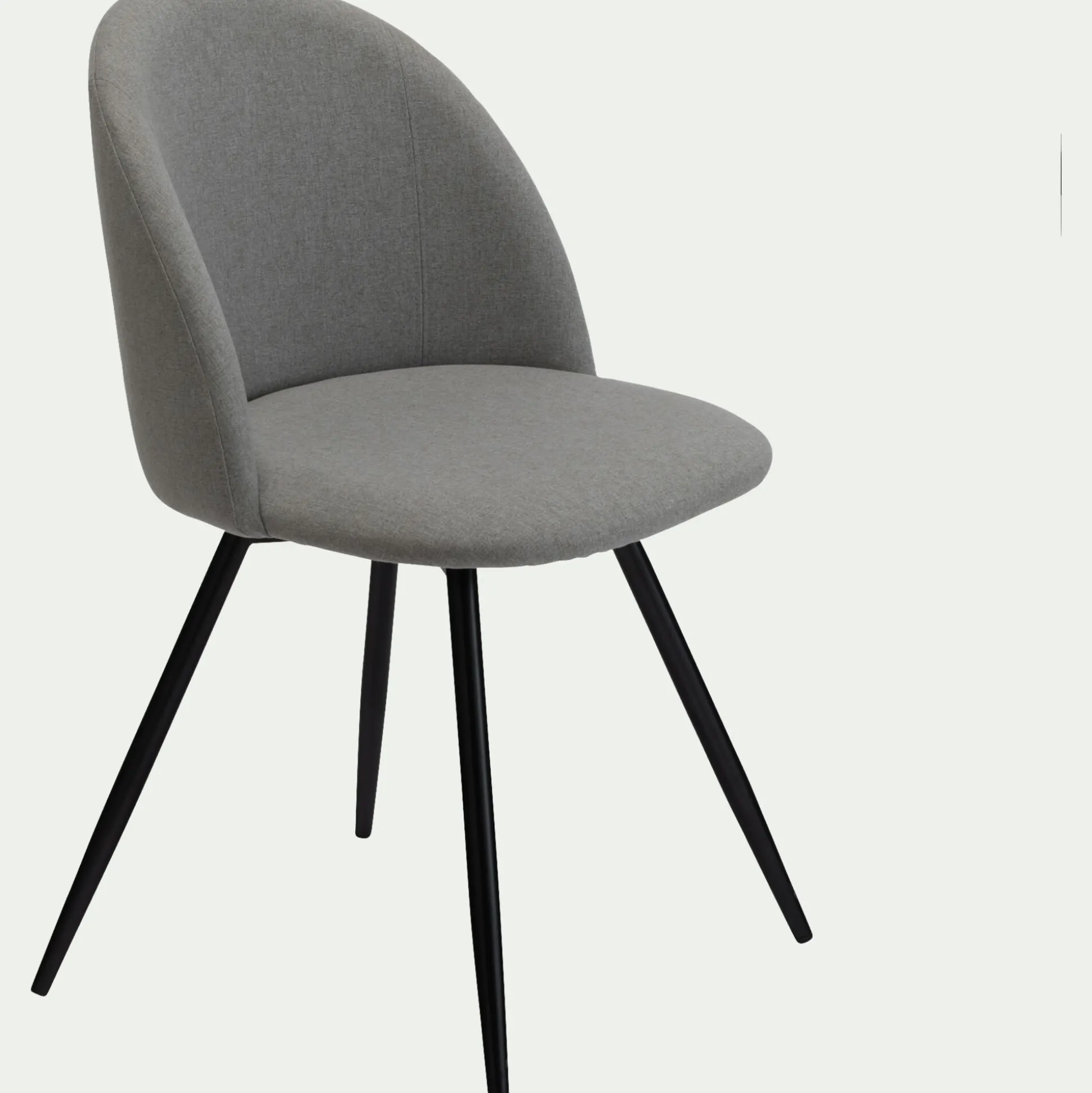 Chaise de bureau en tissu - gris vésuve