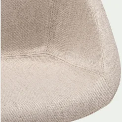 Chaise de bureau rotative en tissu - beige