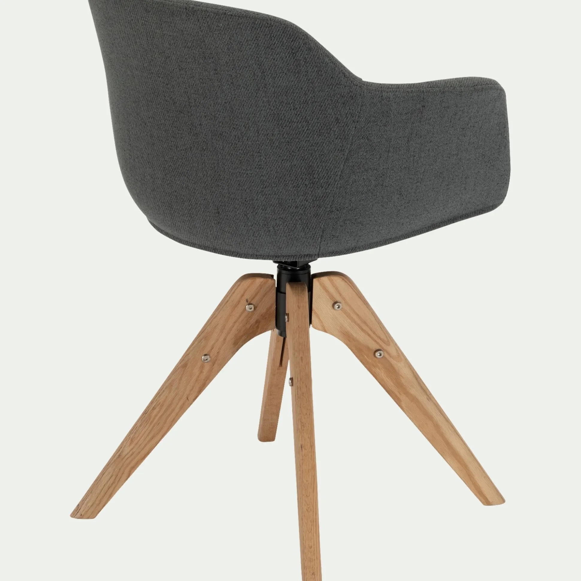 Chaise de bureau rotative en tissu - gris restanque
