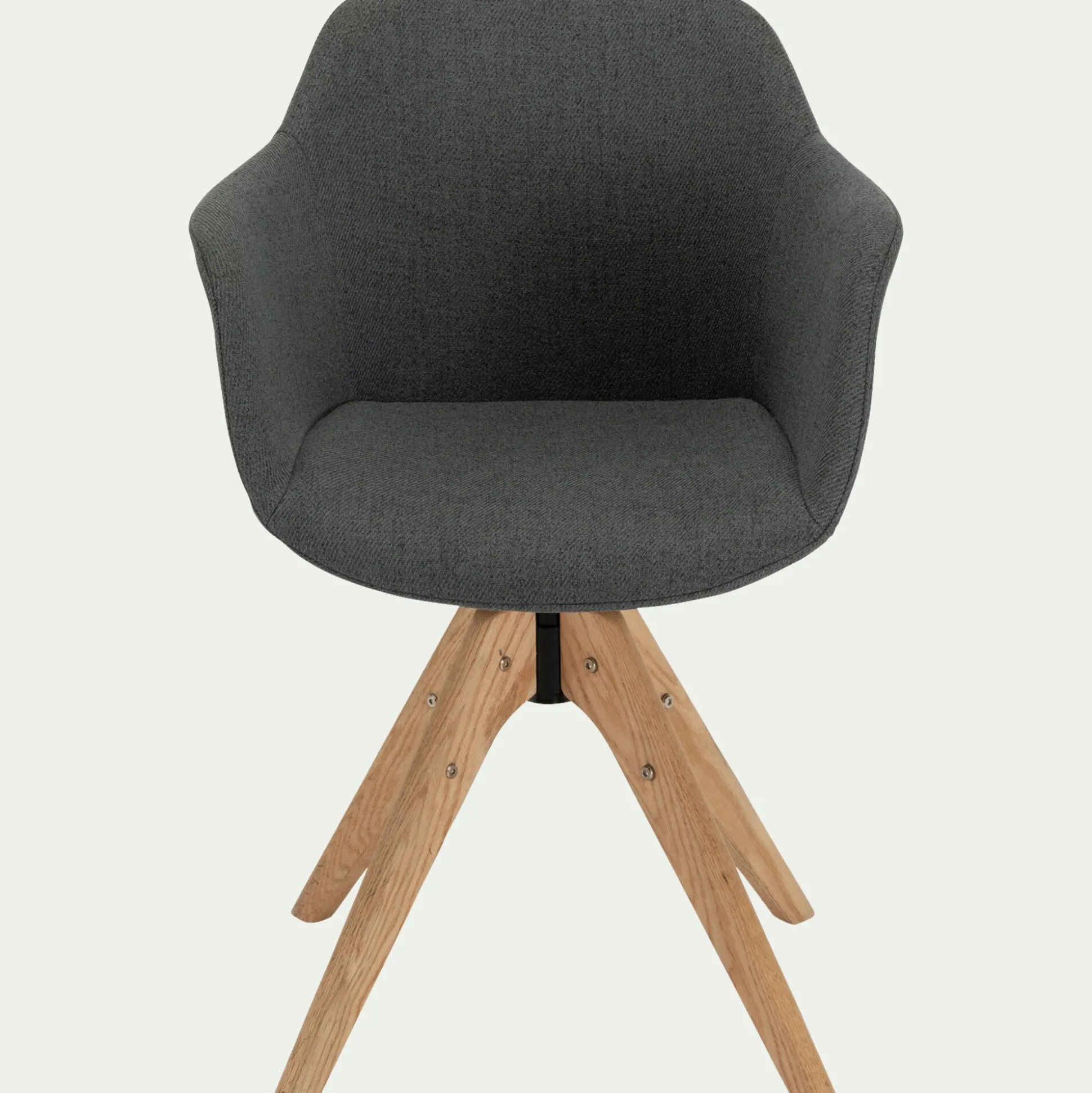 Chaise de bureau rotative en tissu - gris restanque