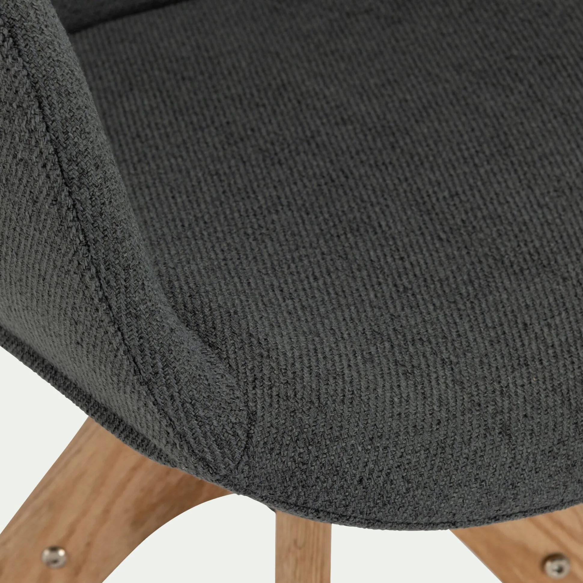 Chaise de bureau rotative en tissu - gris restanque