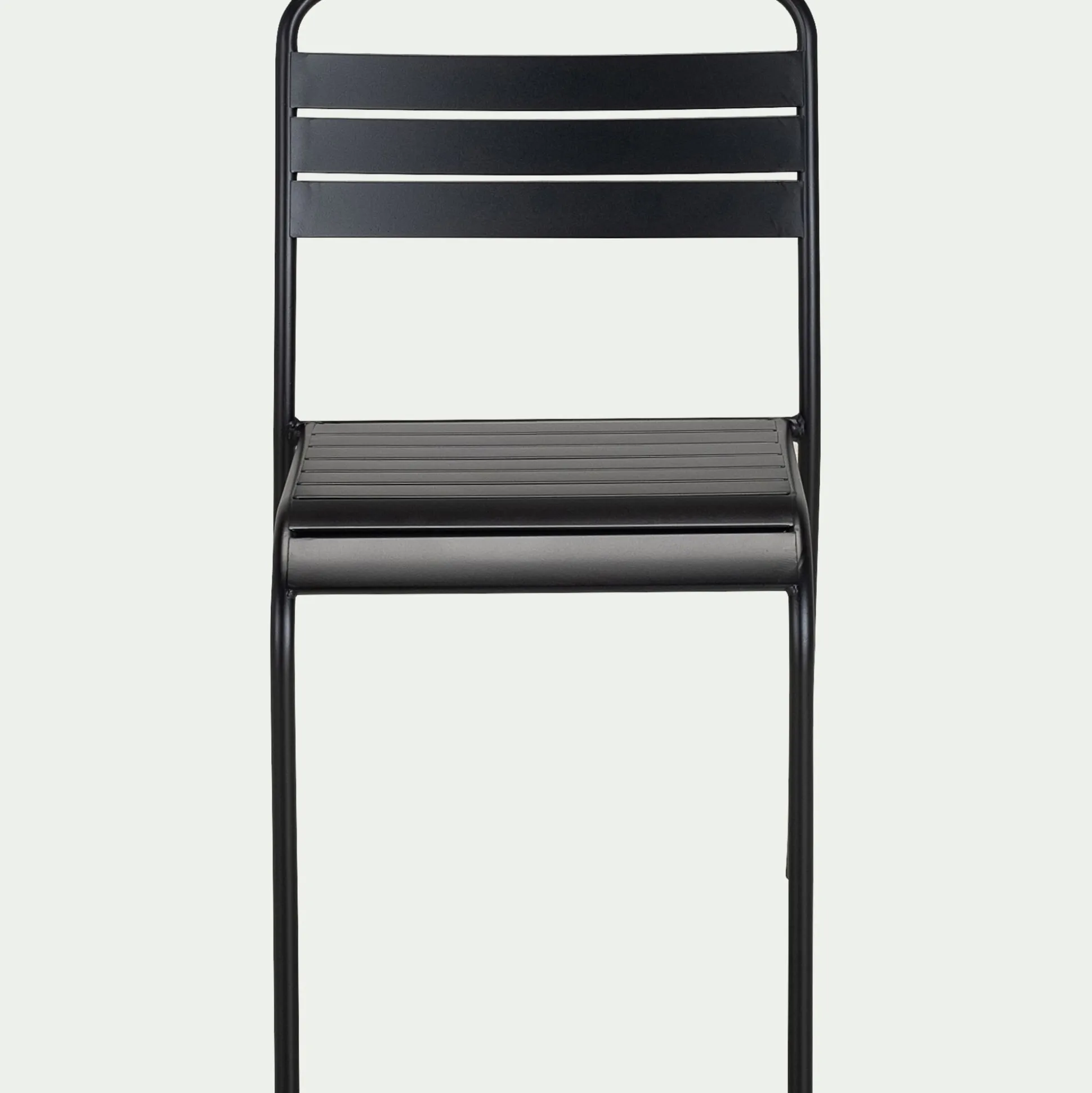 Chaise de jardin empilable en acier - noir