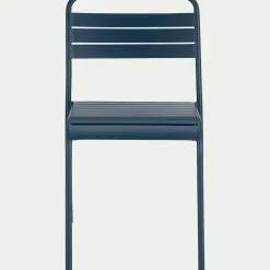 Chaise de jardin empilable en acier - bleu figuerolles