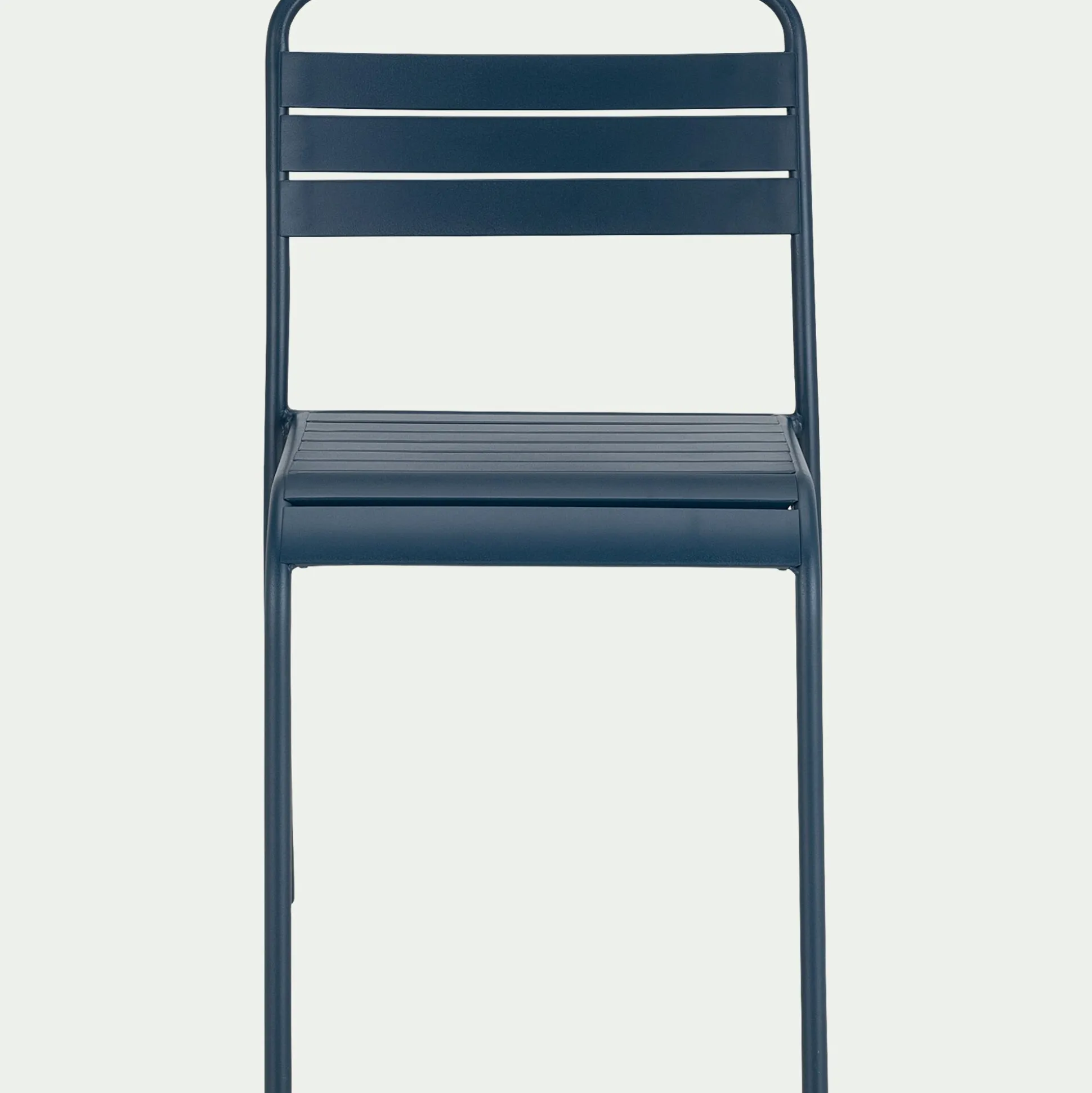 Chaise de jardin empilable en acier - bleu figuerolles