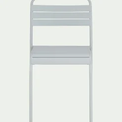 Chaise de jardin empilable en acier - gris vesuve
