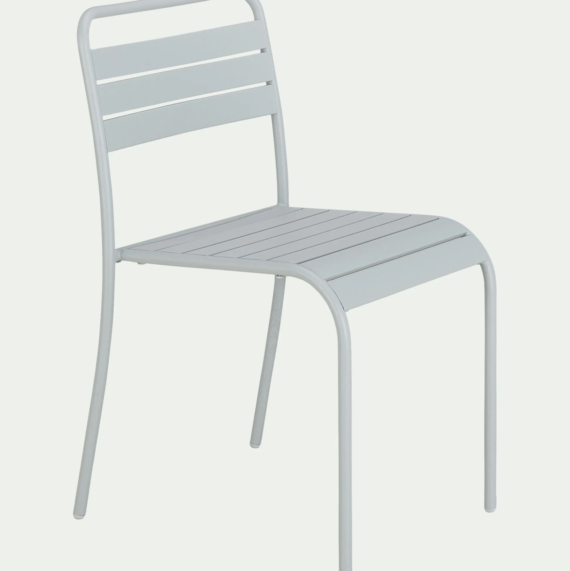 Chaise de jardin empilable en acier - gris vesuve