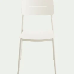 Chaise de jardin empilable en aluminium - blanc
