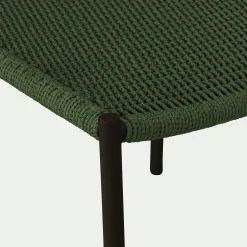 Chaise de jardin en acier et cordage - vert