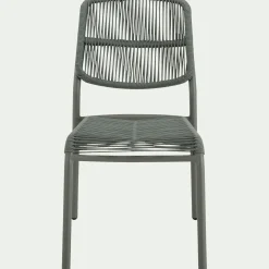 Chaise de jardin en corde tissée - vert cèdre