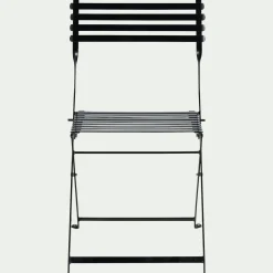 Chaise de jardin pliante en acier - noir