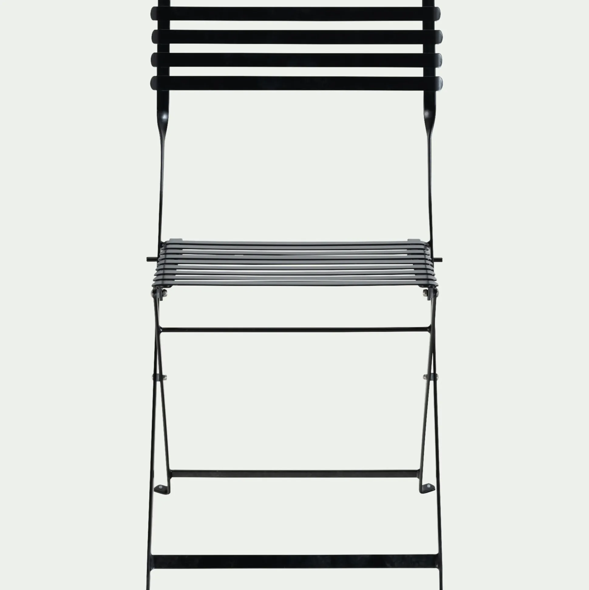 Chaise de jardin pliante en acier - noir