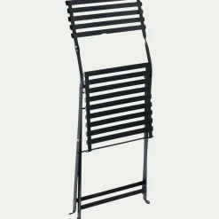 Chaise de jardin pliante en acier - noir