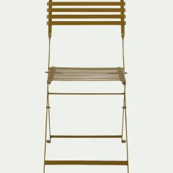 Chaise de jardin pliante en acier - jaune alep