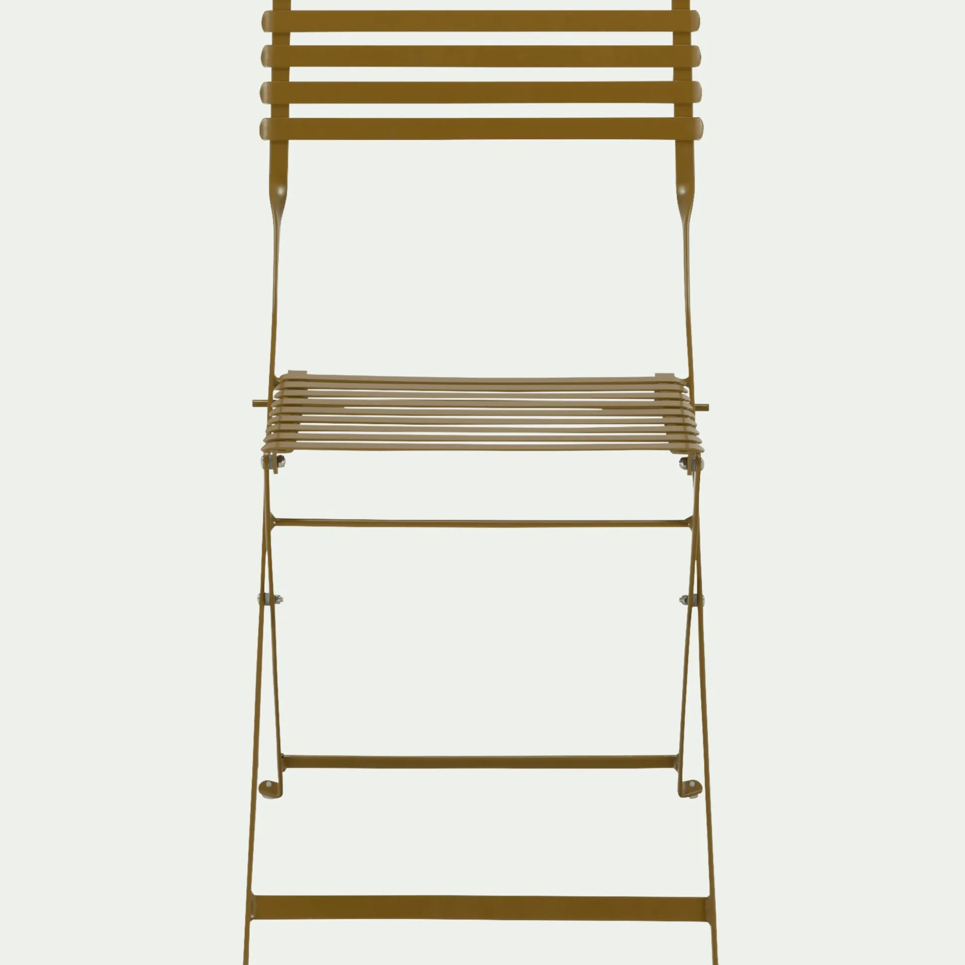 Chaise de jardin pliante en acier - jaune alep