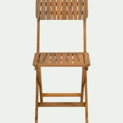 Chaise de jardin pliante en acacia huilé - bois foncé