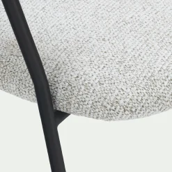 Chaise de repas avec accoudoirs en tissu - beige