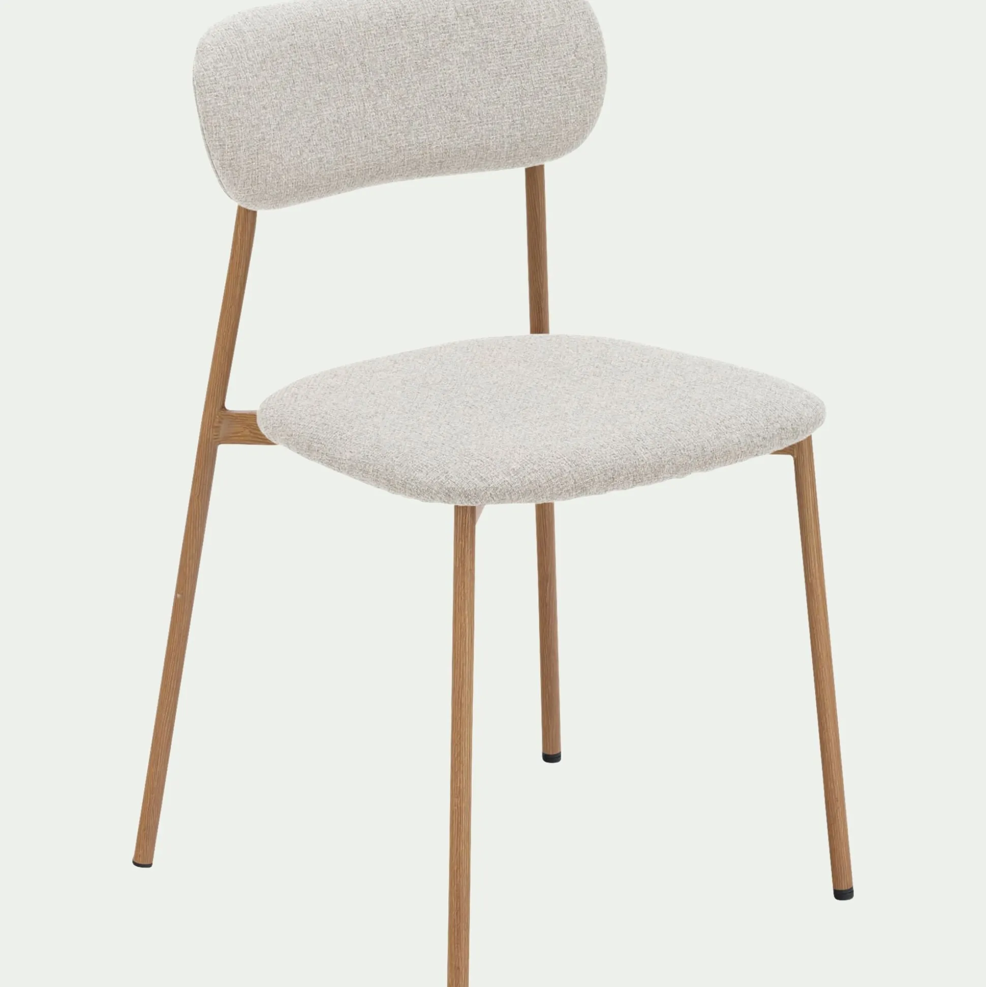Chaise de repas en tissu - beige