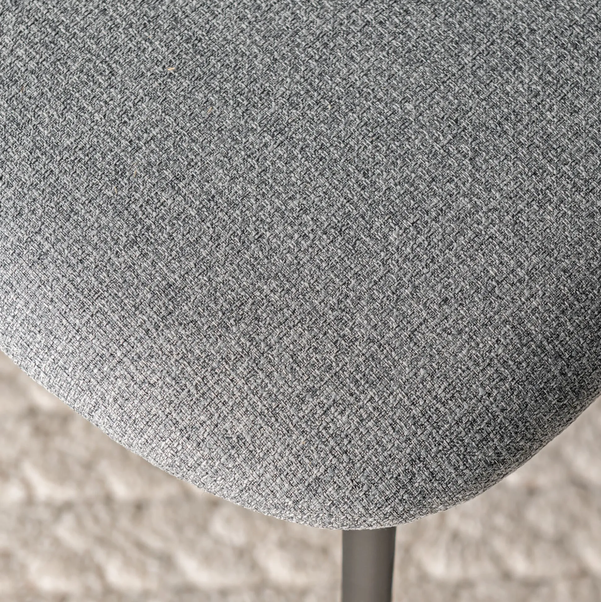 Chaise de repas en tissu - gris