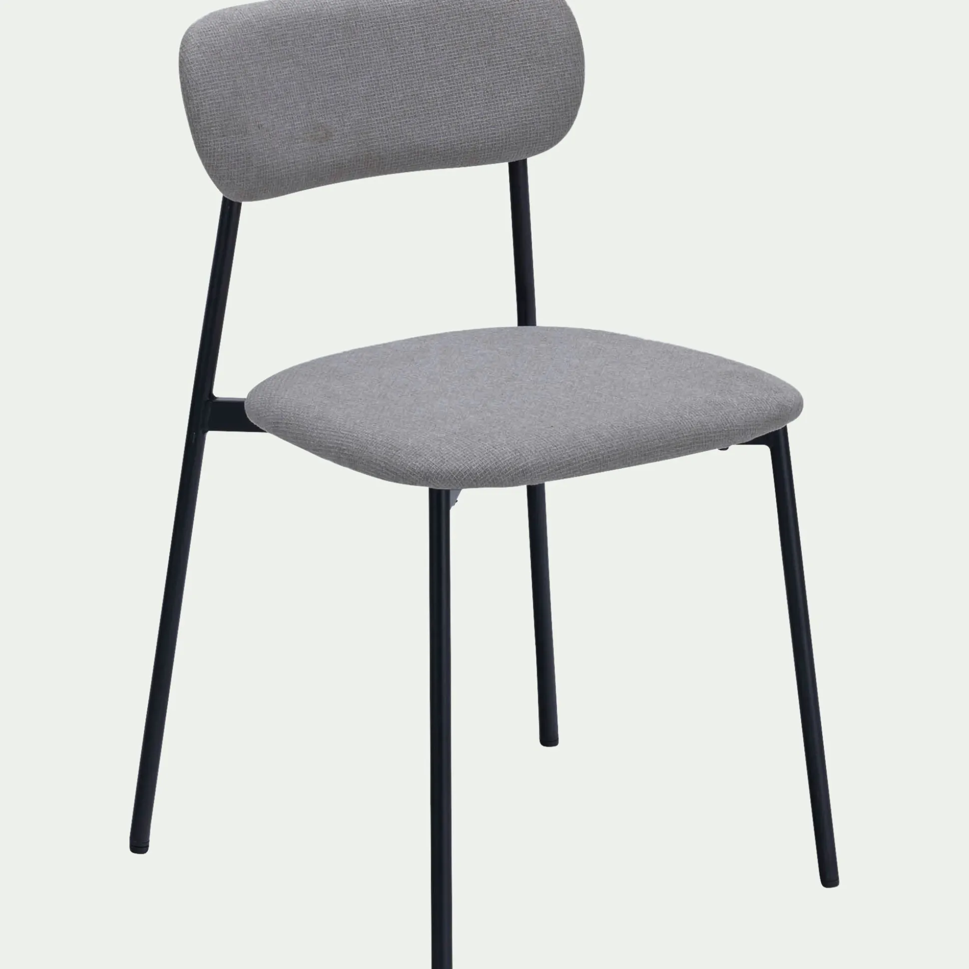 Chaise de repas en tissu - gris