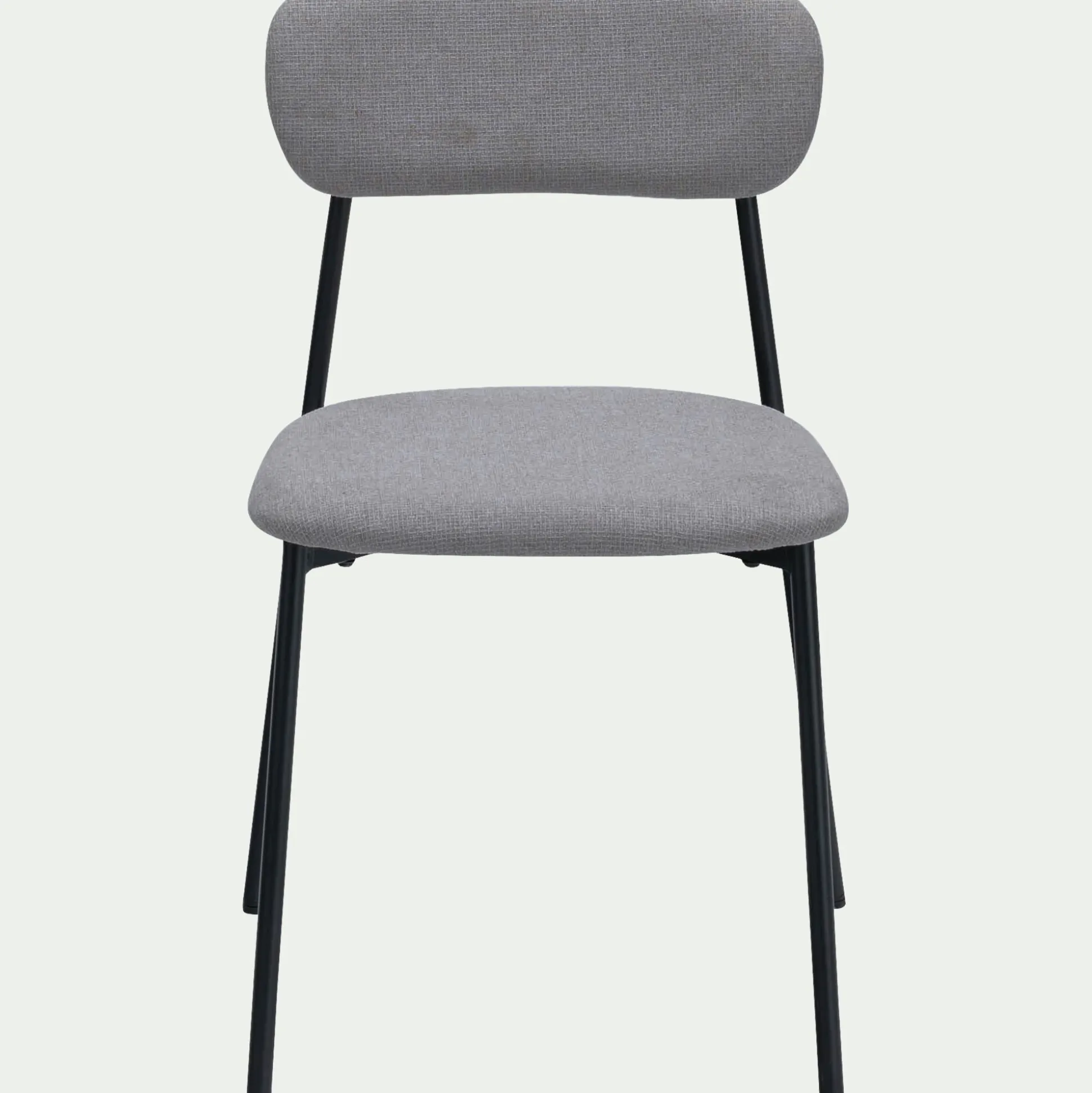 Chaise de repas en tissu - gris