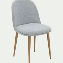 Chaise de repas en tissu - gris clair
