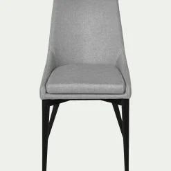 Chaise de repas en tissu - gris clair