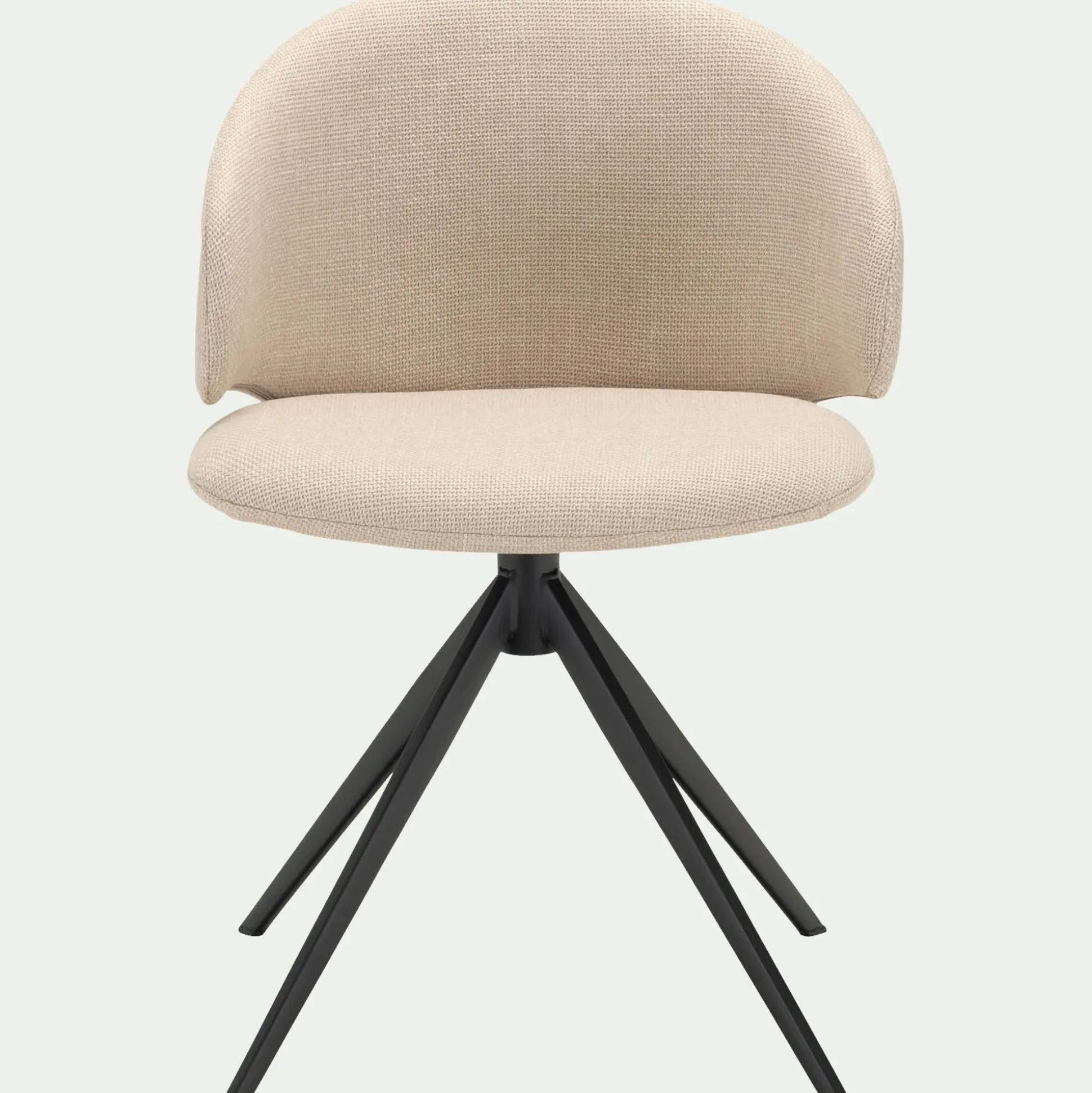 Chaise de repas pivotante en tissu - beige