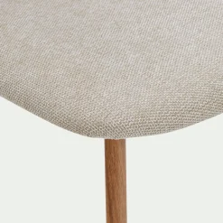 Chaise de repas épurée en tissu - beige