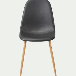 Chaise en acier et simili - noir