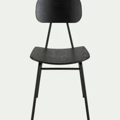 Chaise en bois de frêne et acier - noir
