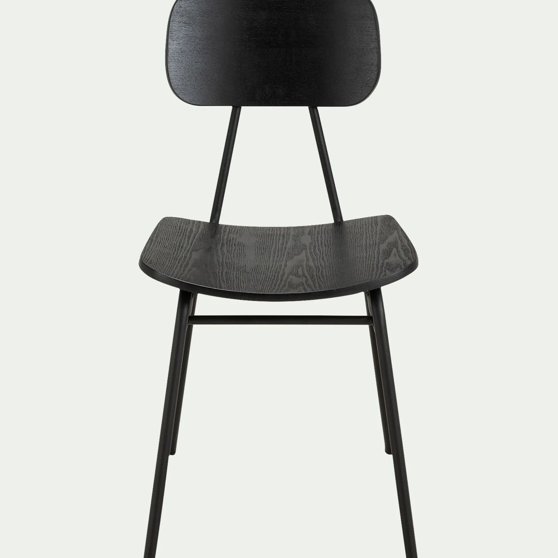 Chaise en bois de frêne et acier - noir