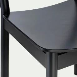 Chaise en bois de hêtre massif - noir