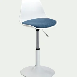 Chaise enfant dactylo en plastique - bleu