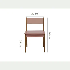 Chaise enfant en acacia - rose
