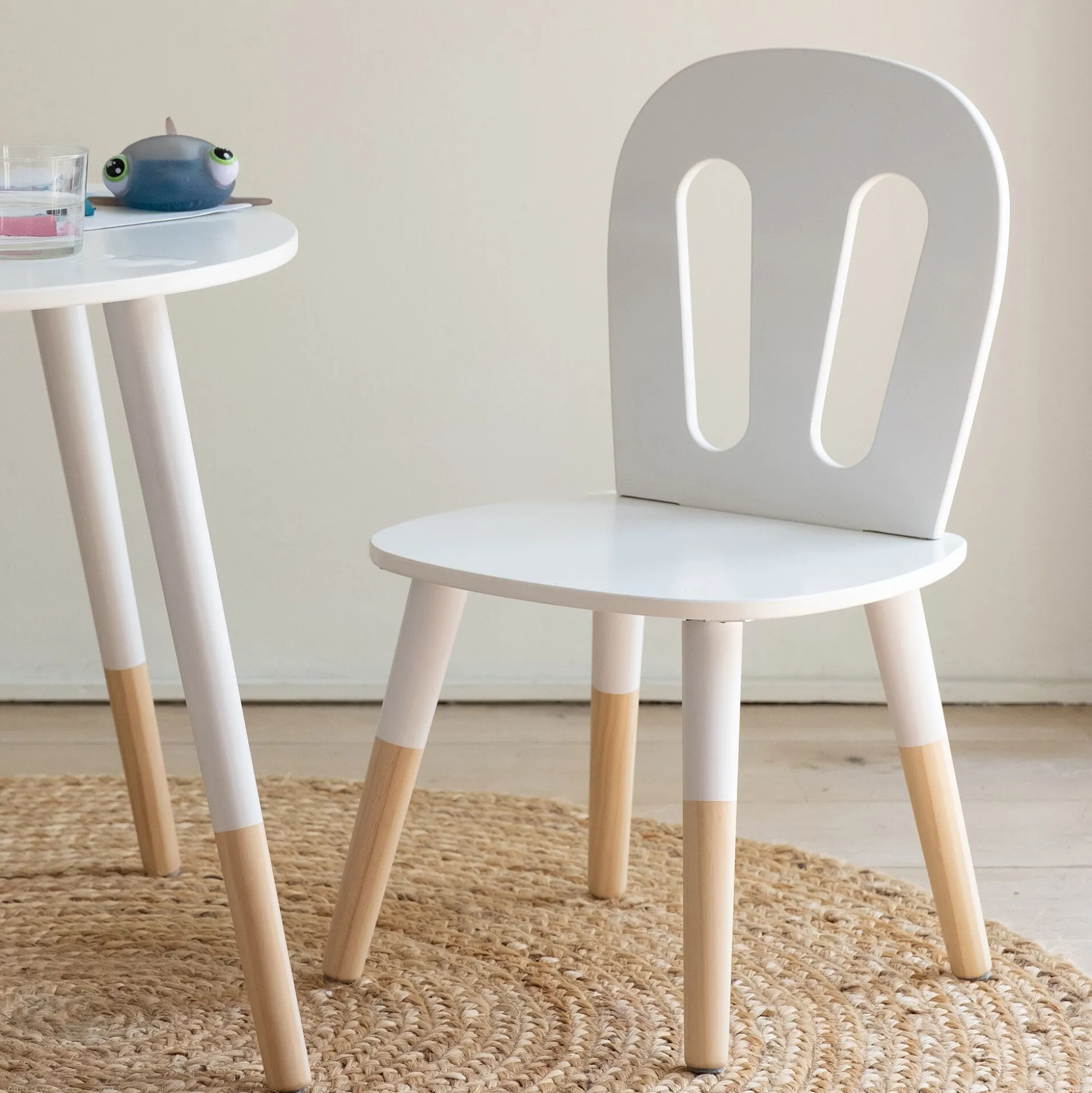 Chaise enfant en bois - blanc