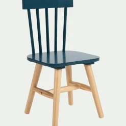 Chaise enfant en bois - bleu figuerolles