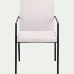 Chaise en tissu avec accoudoirs - gris borie