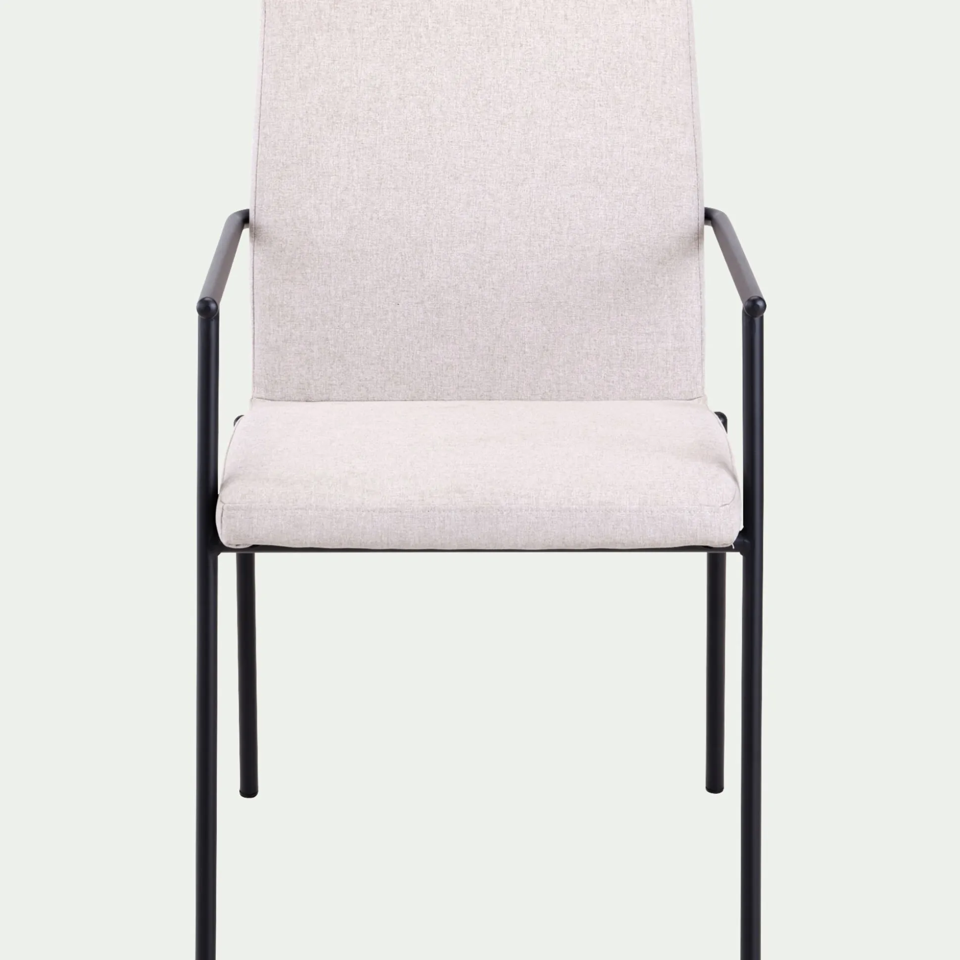 Chaise en tissu avec accoudoirs - gris borie