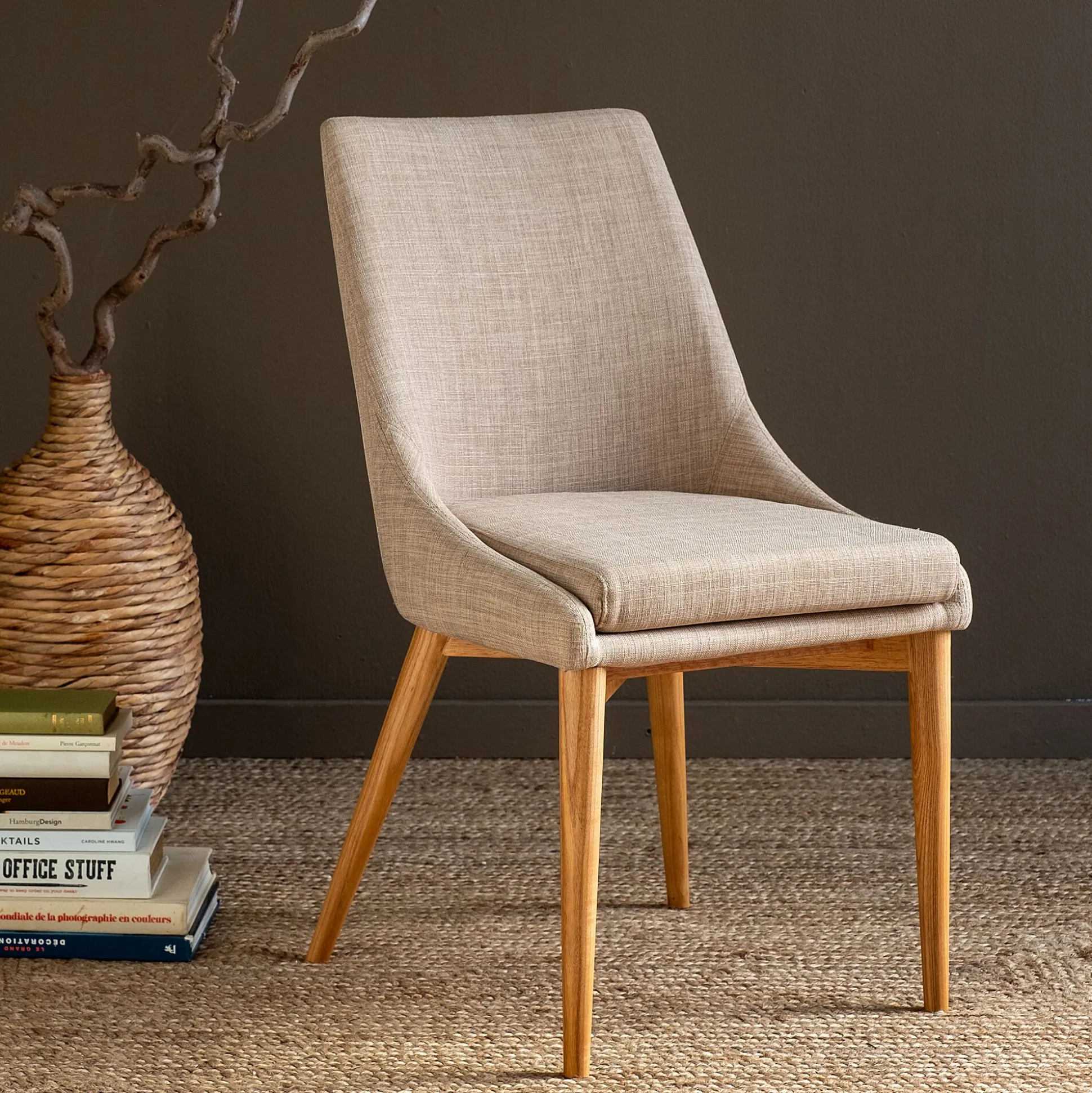 Chaise en tissu - beige