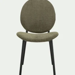 Chaise en tissu et bois d'eucalyptus - vert