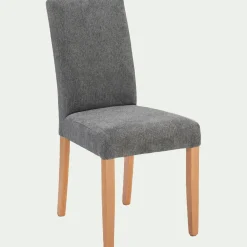 Chaise en tissu sans accoudoirs - gris