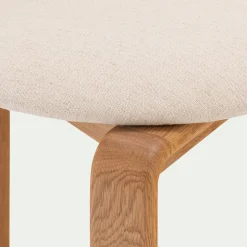 Chaise en tissu sans accoudoirs - beige