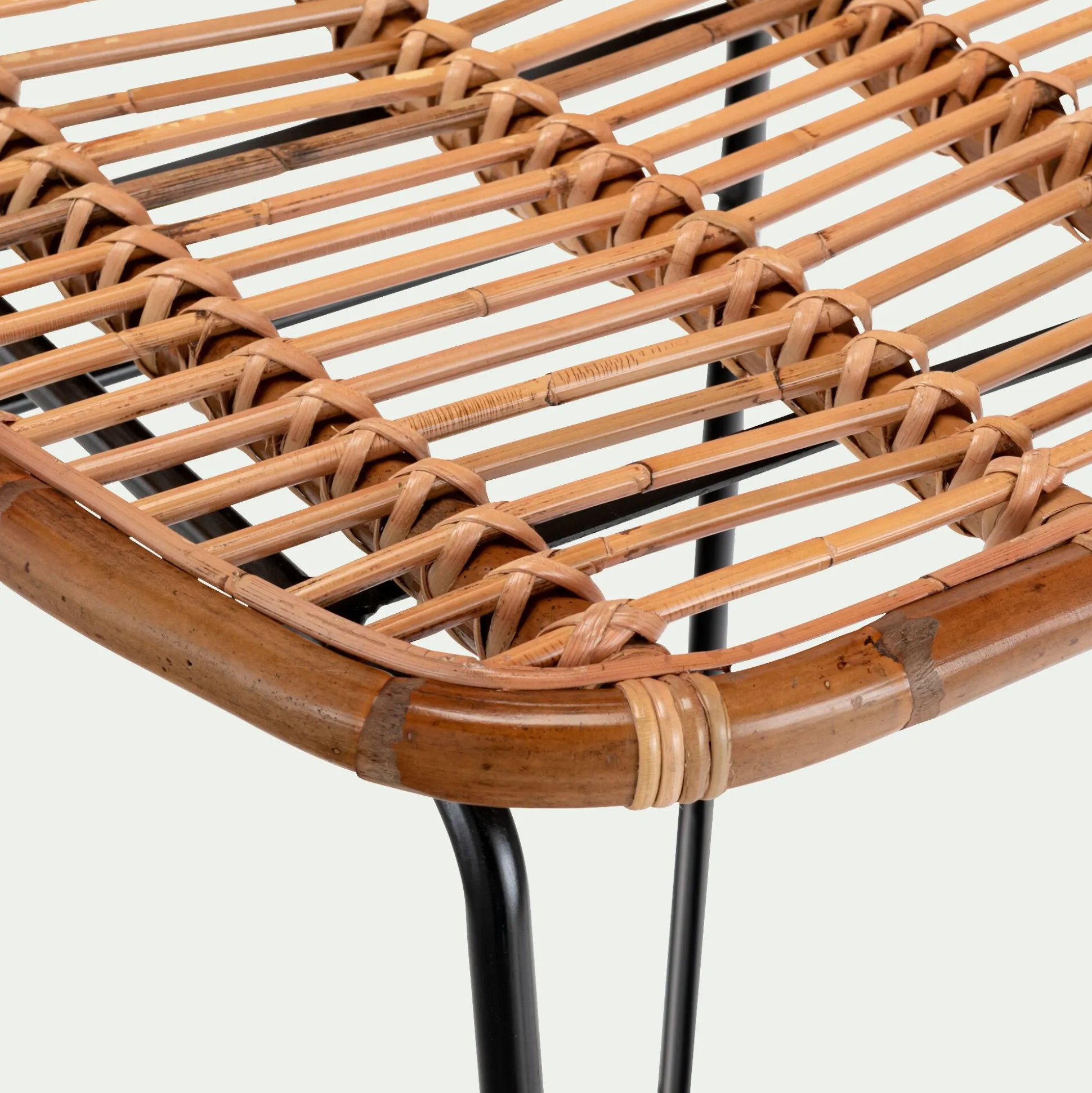 Chaise îlot central en rotin - naturel h66cm