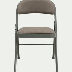 Chaise pliante en métal et tissu - vert