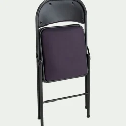 Chaise pliante en métal et tissu - noir calabrun