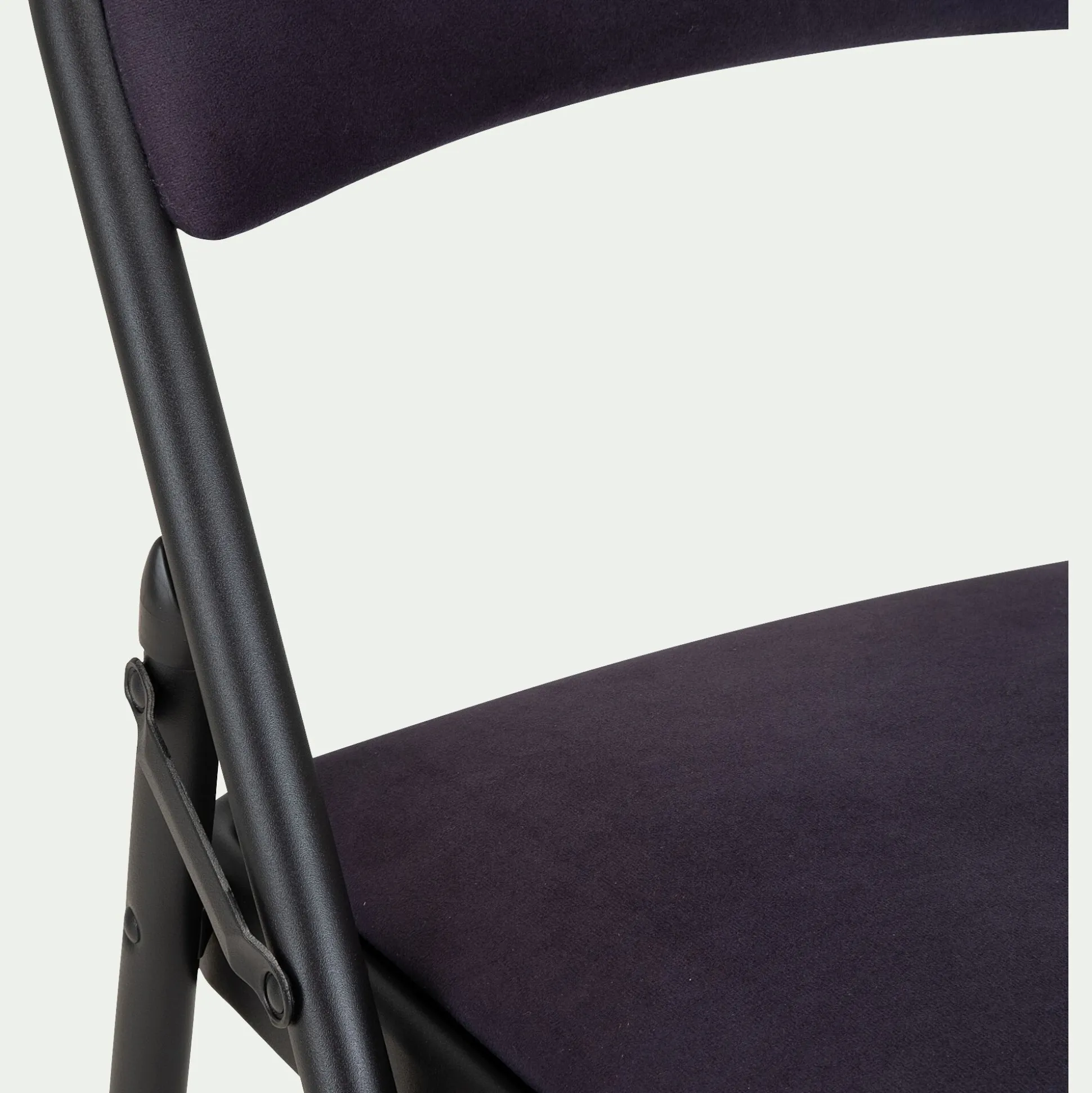 Chaise pliante en métal et tissu - noir calabrun