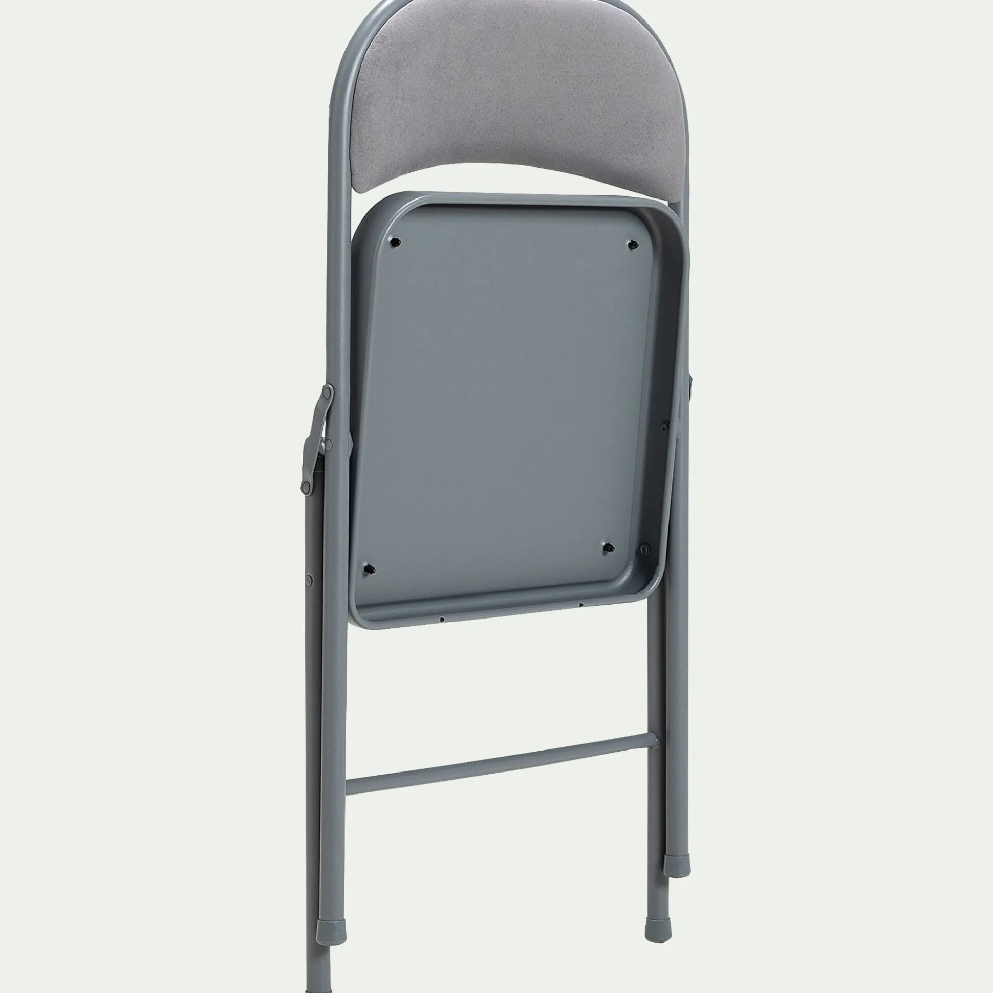 Chaise pliante en métal et tissu - gris restanque