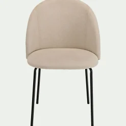 Chaise ronde en tissu - beige roucas